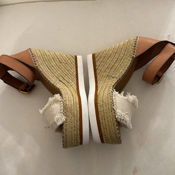 NWOT See by Chloe Glyn Frayed Wedges - Picture 11 of 16